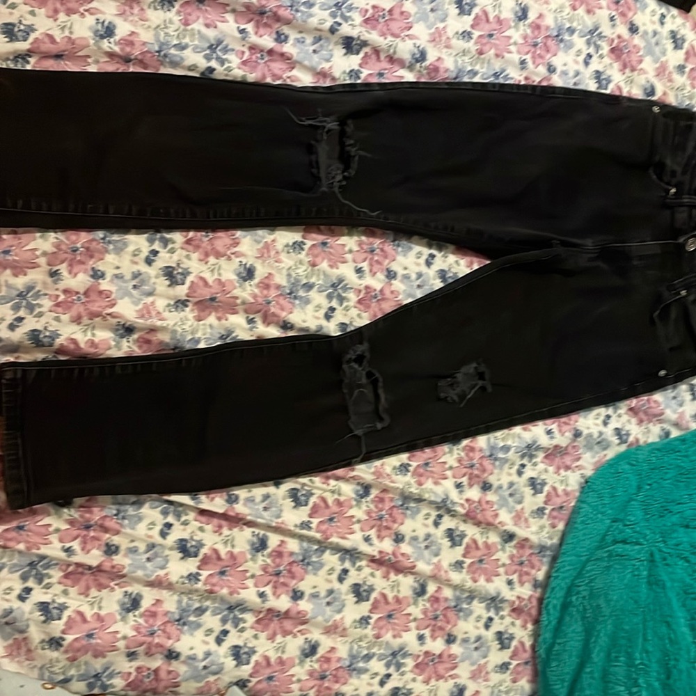 Black ruled Jeans